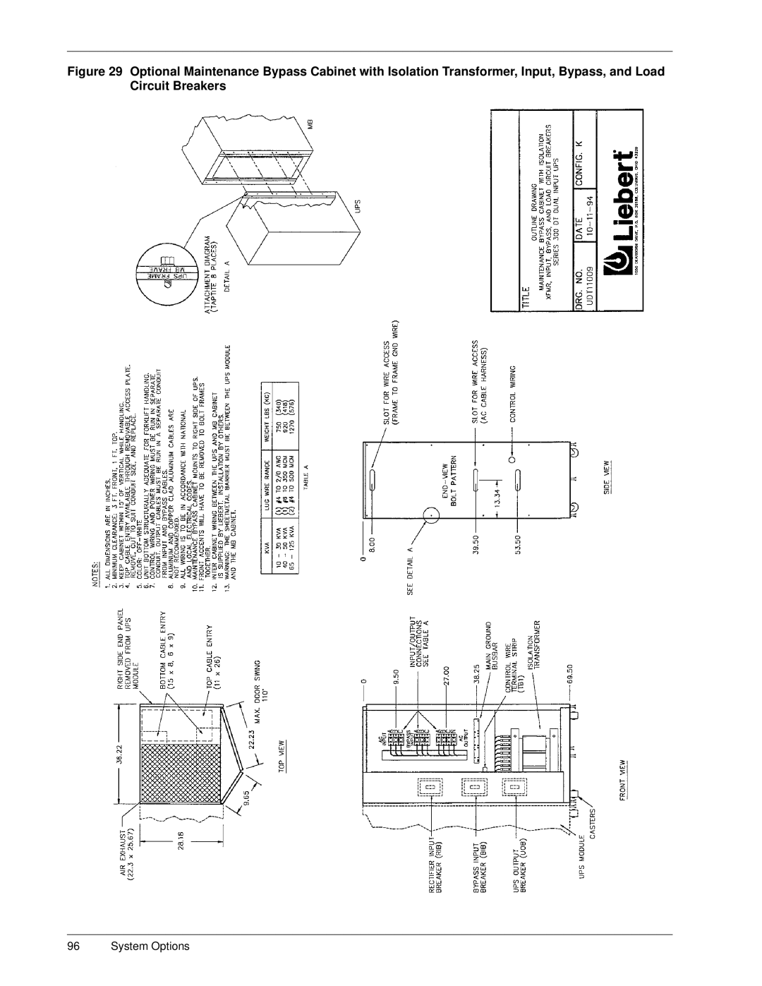 Liebert Series 300 manual System Options 