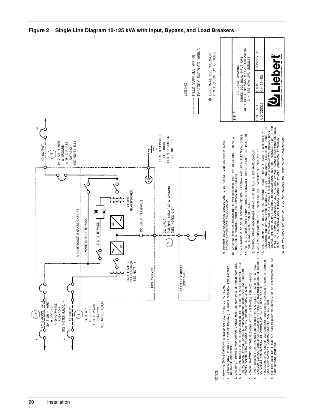 Liebert Series 300 manual Installation 