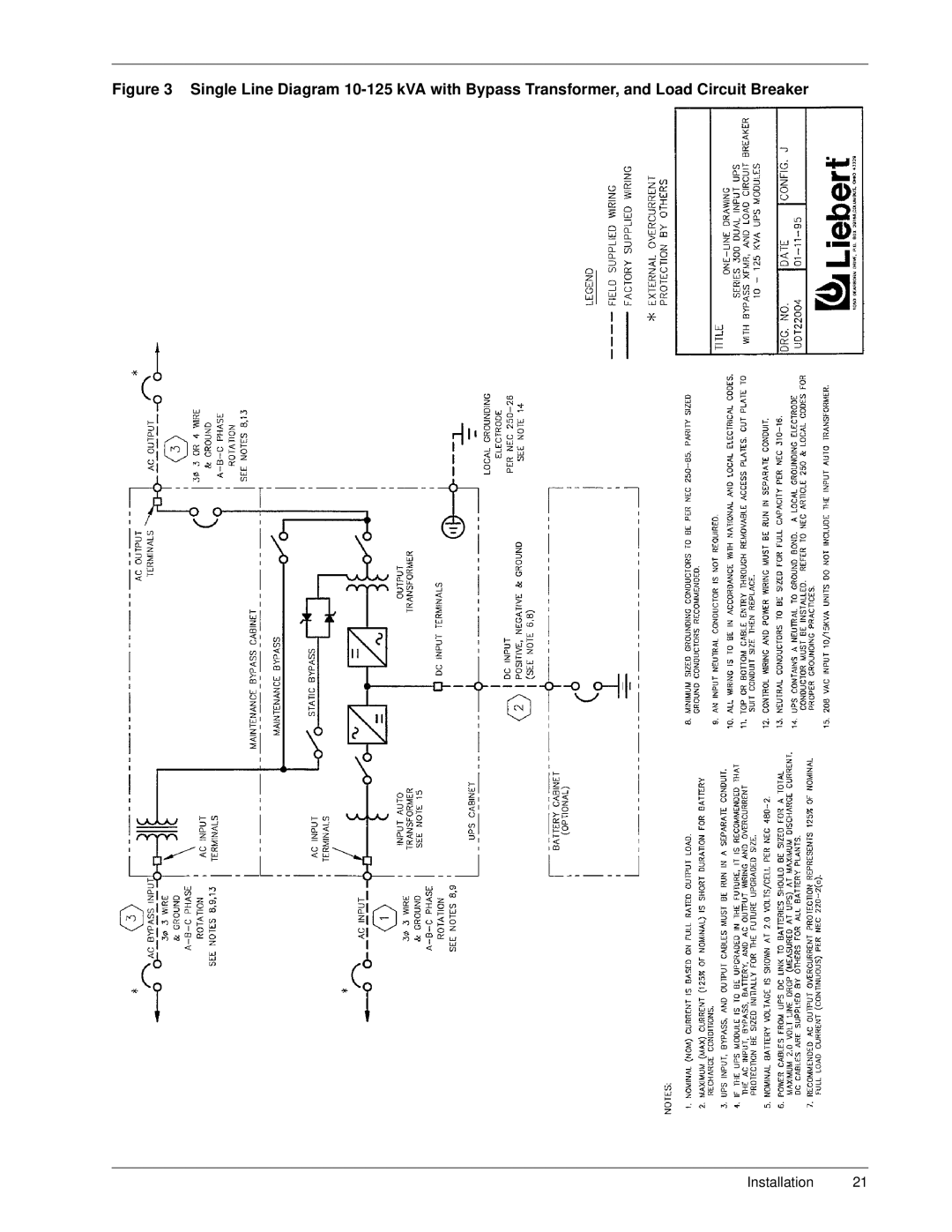 Liebert Series 300 manual Installation 