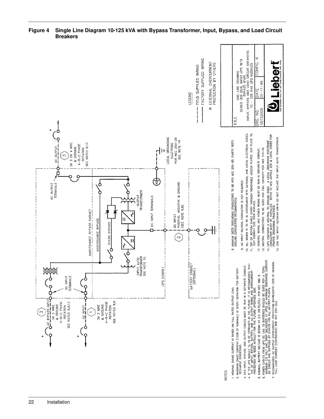 Liebert Series 300 manual Installation 