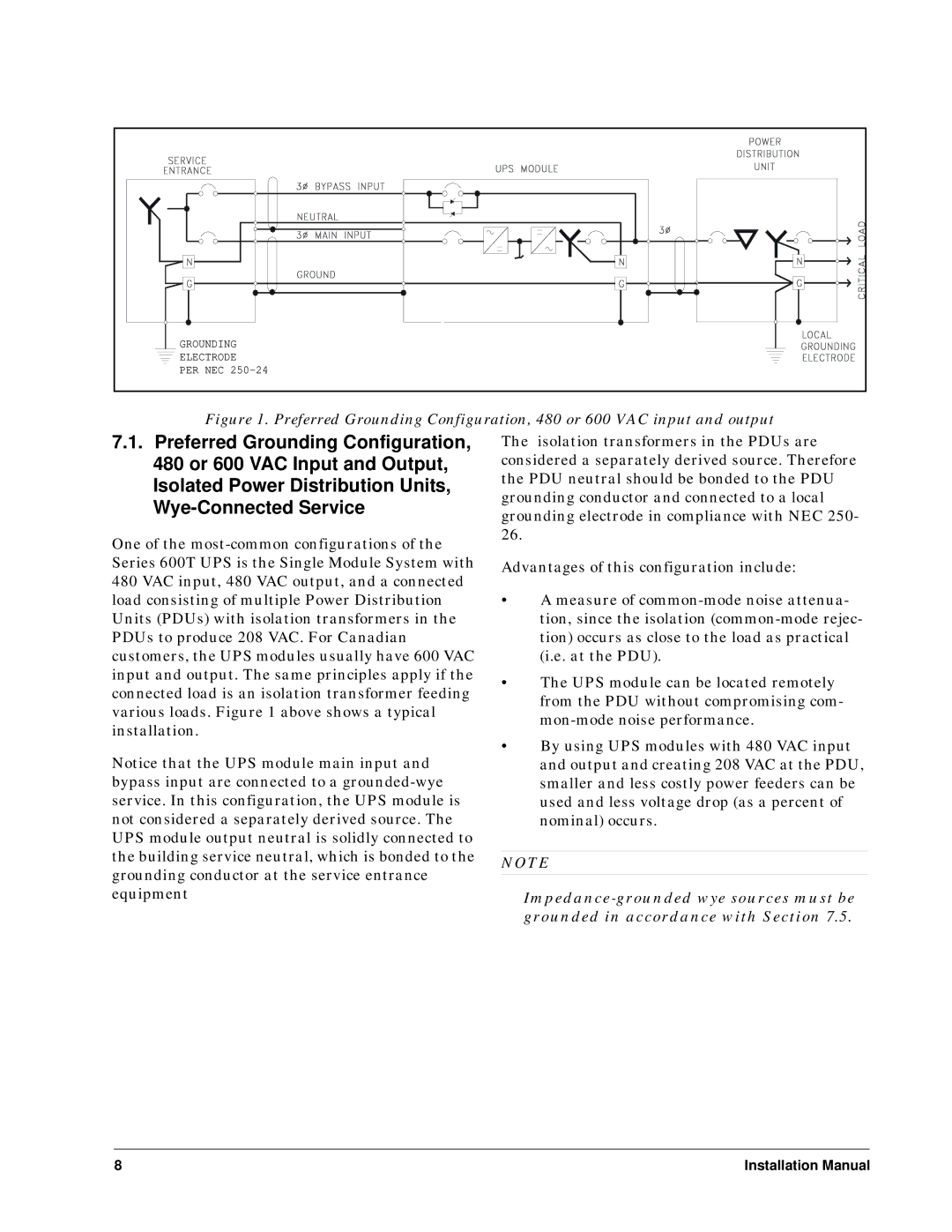 Liebert Series 600T installation manual Grounding 