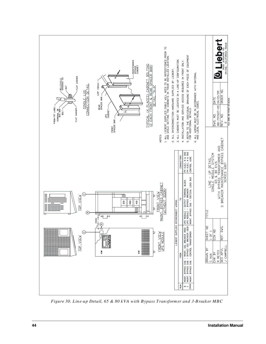 Liebert Series 600T installation manual Installation Manual 