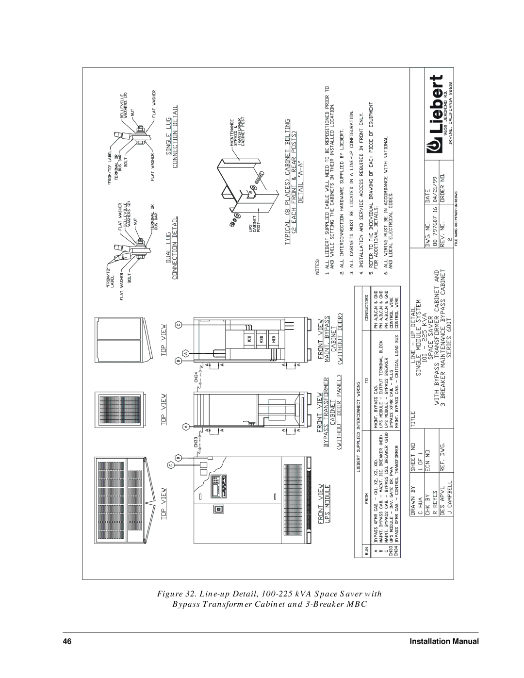 Liebert Series 600T installation manual Installation Manual 