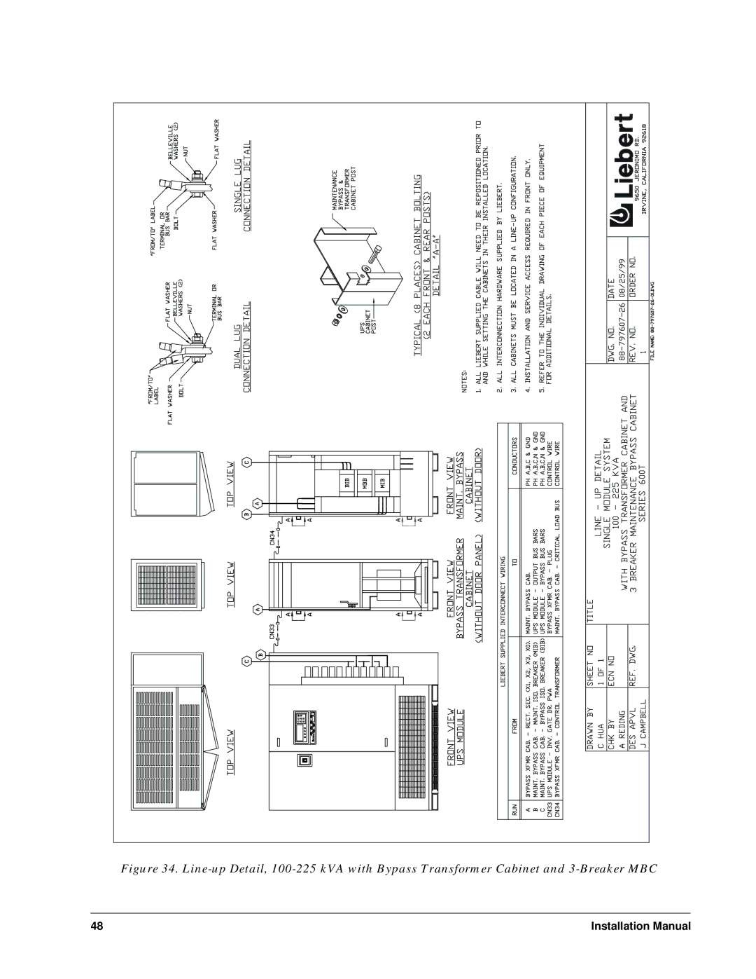 Liebert Series 600T installation manual Installation Manual 