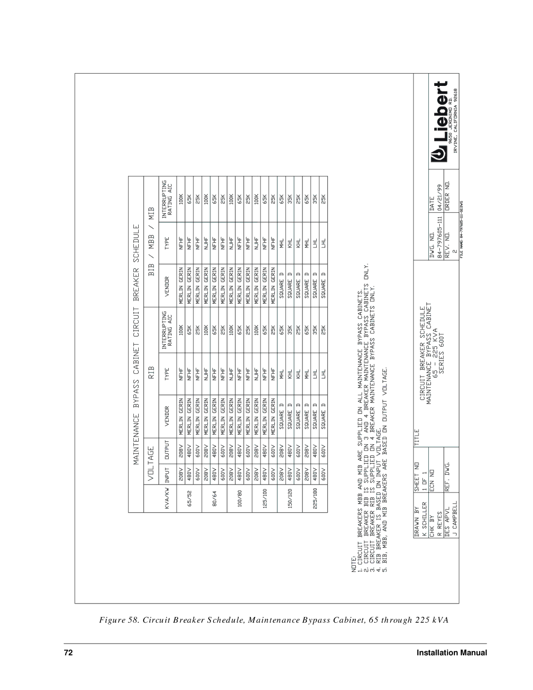 Liebert Series 600T installation manual Installation Manual 