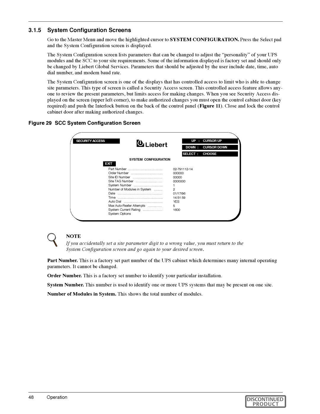 Liebert Series 600T manual System Configuration Screens 