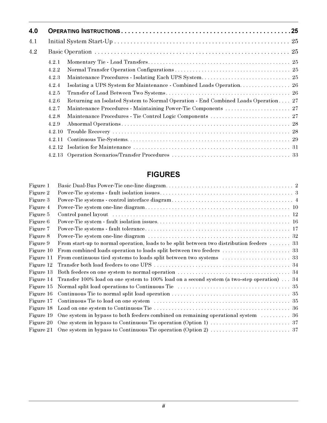 Liebert Series 610 user manual Operating Instructions, Initial System Start-Up 4.2 Basic Operation 