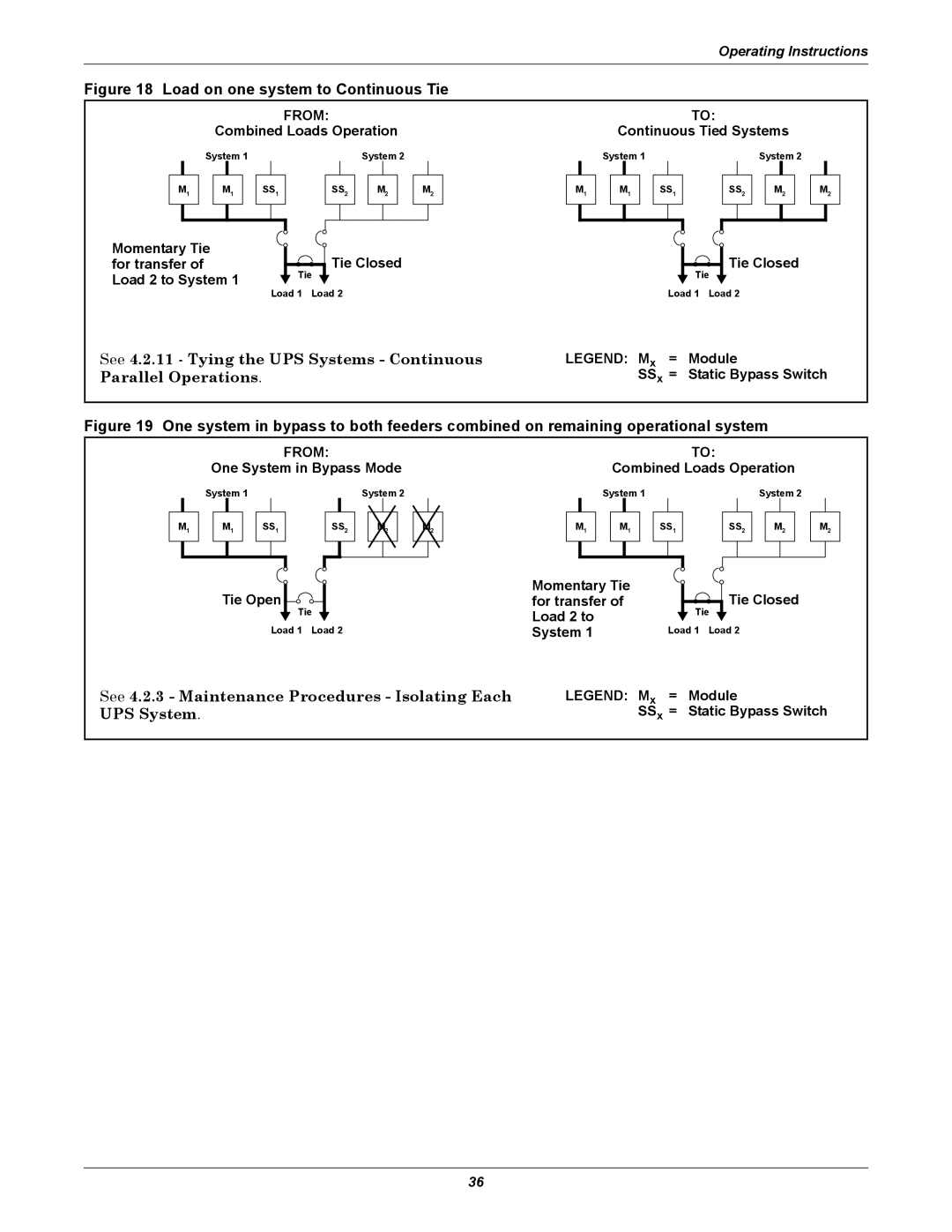 Liebert Series 610 user manual See 4.2.3 Maintenance Procedures Isolating Each, UPS System 