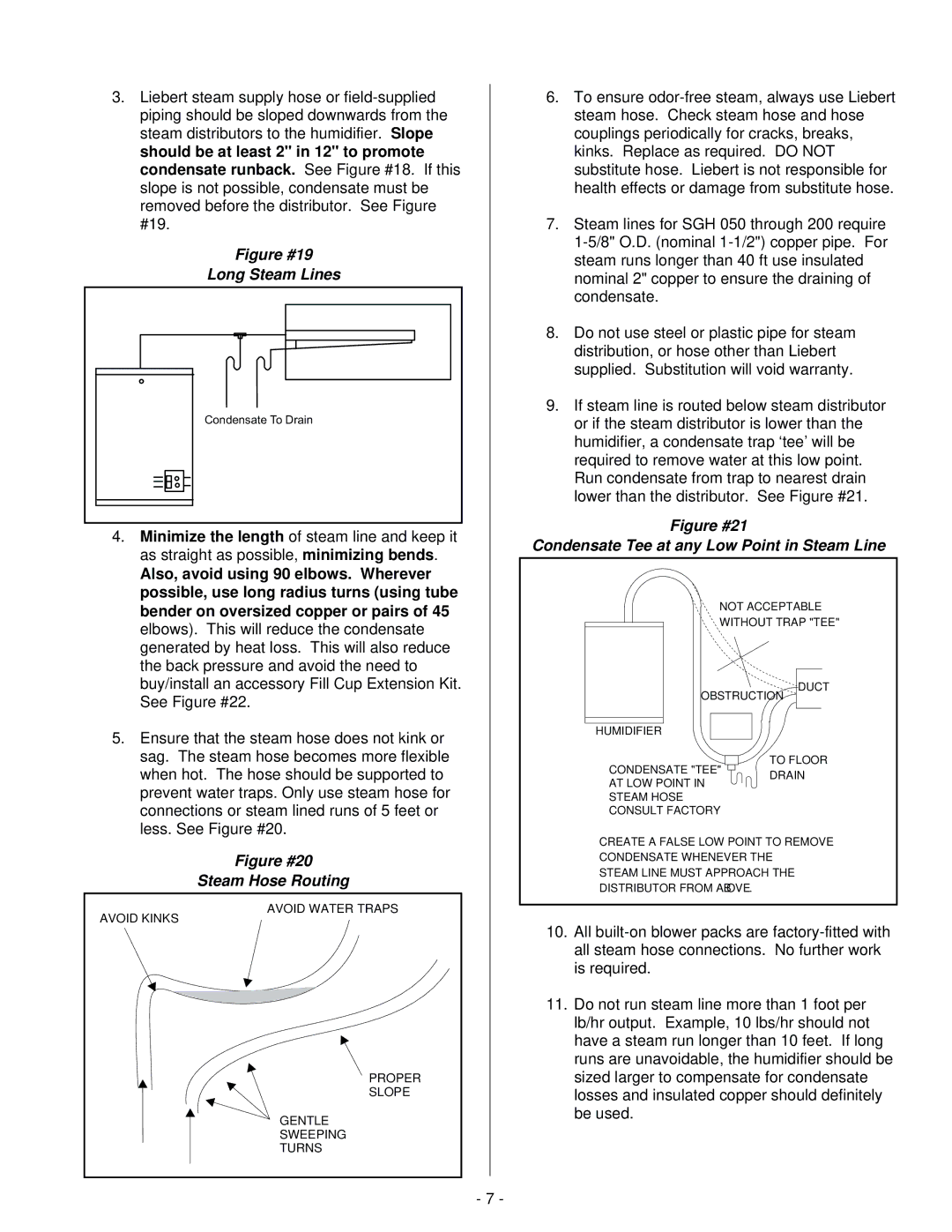 Liebert SL-14050 installation and operation guide Figure #19 Long Steam Lines 