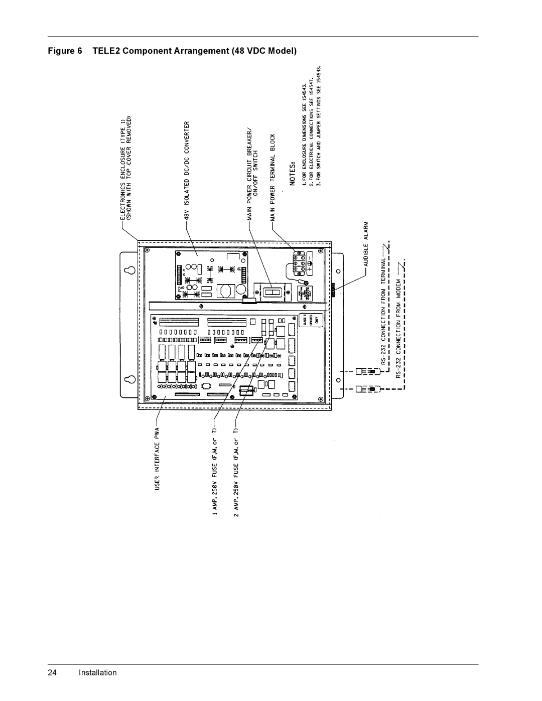 Liebert TELE2 manual LJXUHýç 7/ëý&RPSRQHQWý$UUDQJHPHQWýõéåý9&ý0RGHOô 