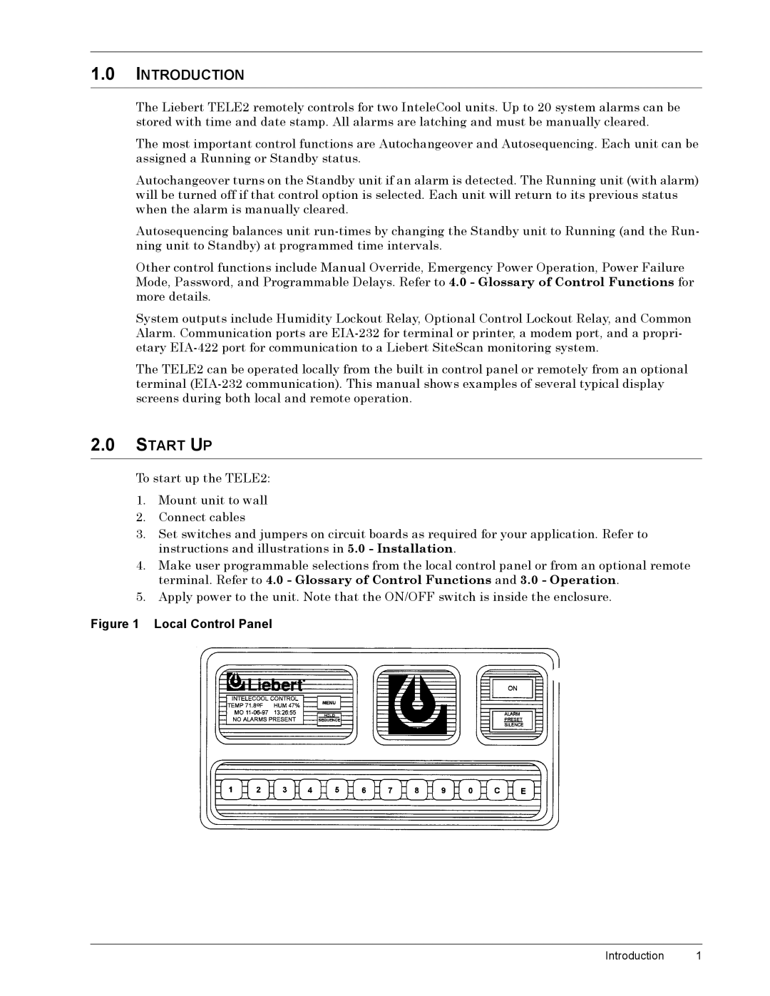 Liebert TELE2 manual Ìïí ,17528&7,21, PRUH#GHWDLOV1, VFUHHQV#GXULQJ#ERWK#ORFDO#DQG#UHPRWH#RSHUDWLRQ1 