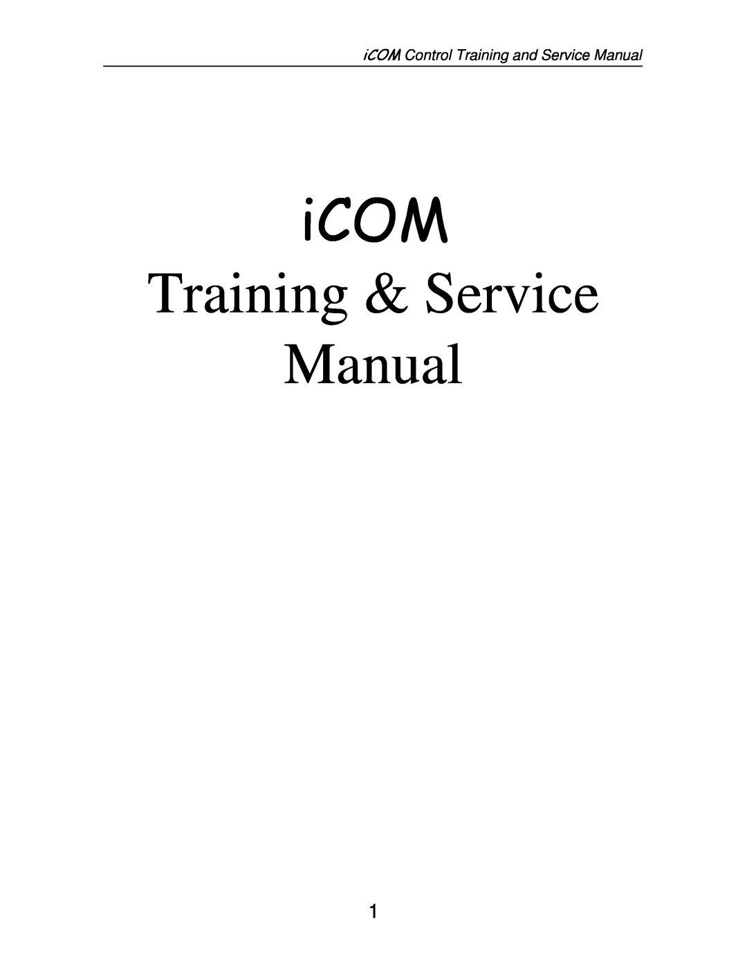 Liebert TM-10098 service manual Training & Service Manual, iCOM Control Training and Service Manual 