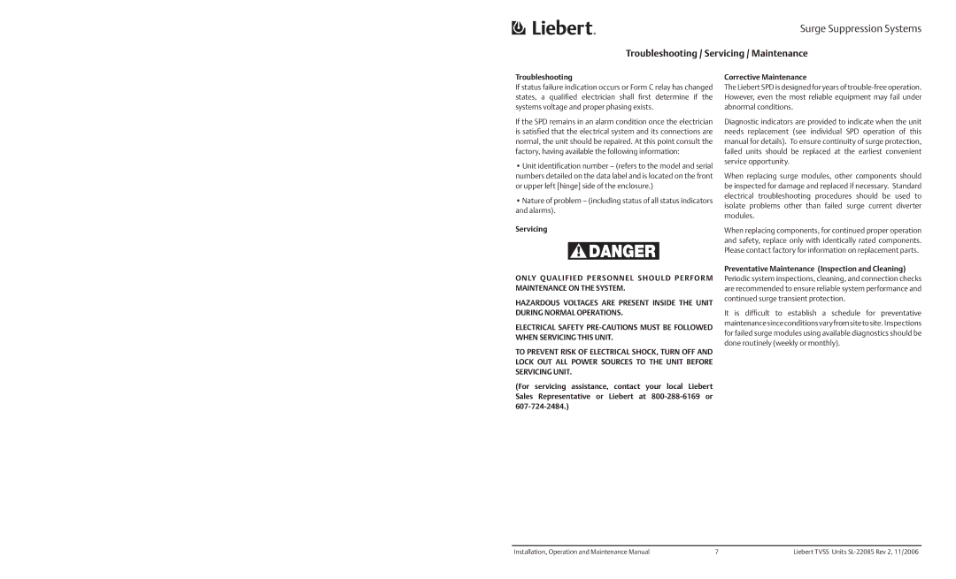 Liebert SAD Hybrid Advantage Troubleshooting / Servicing / Maintenance, Preventative Maintenance Inspection and Cleaning 