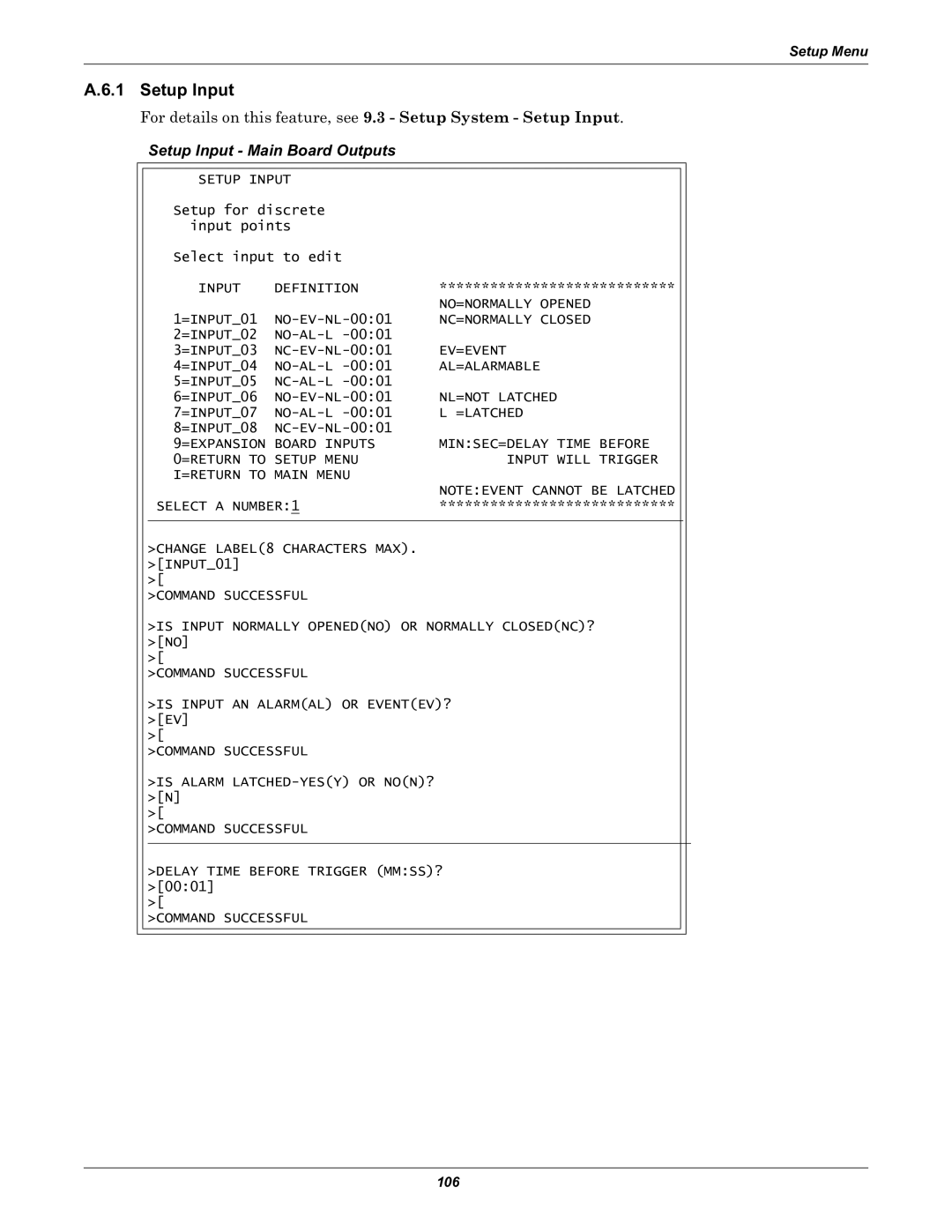 Liebert Universal Monitor user manual Setup Input Main Board Outputs 