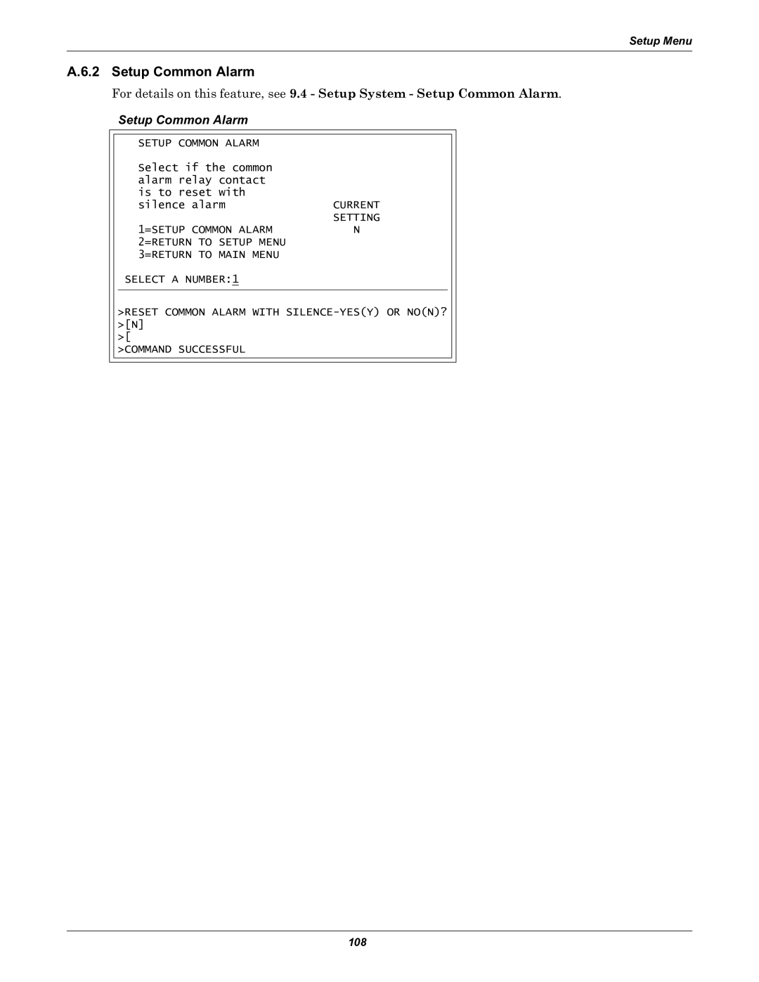 Liebert Universal Monitor user manual Setup Common Alarm 