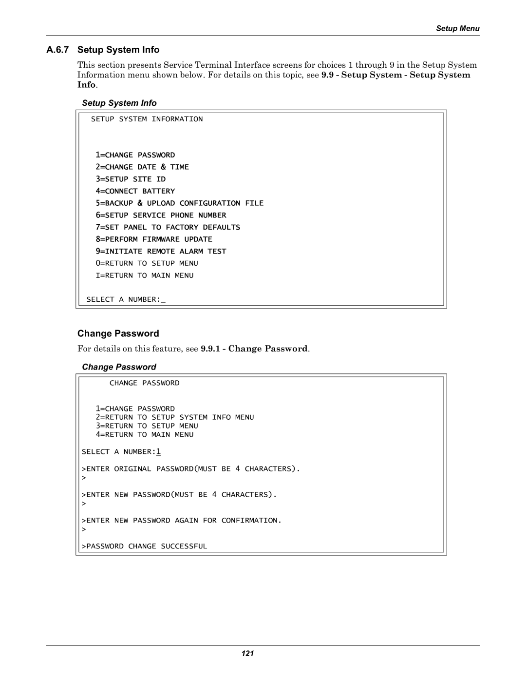 Liebert Universal Monitor user manual Setup System Info, Change Password 