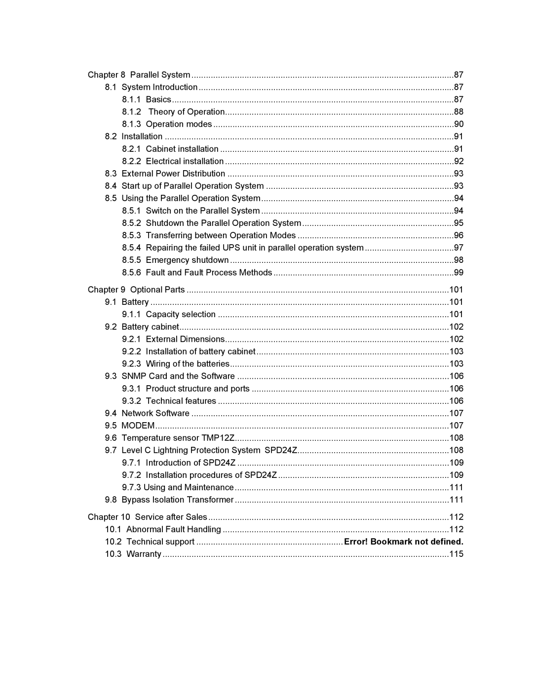 Liebert UPS System user manual Error! Bookmark not defined 