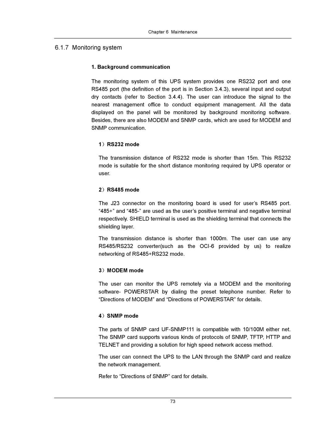 Liebert UPS System user manual Monitoring system 