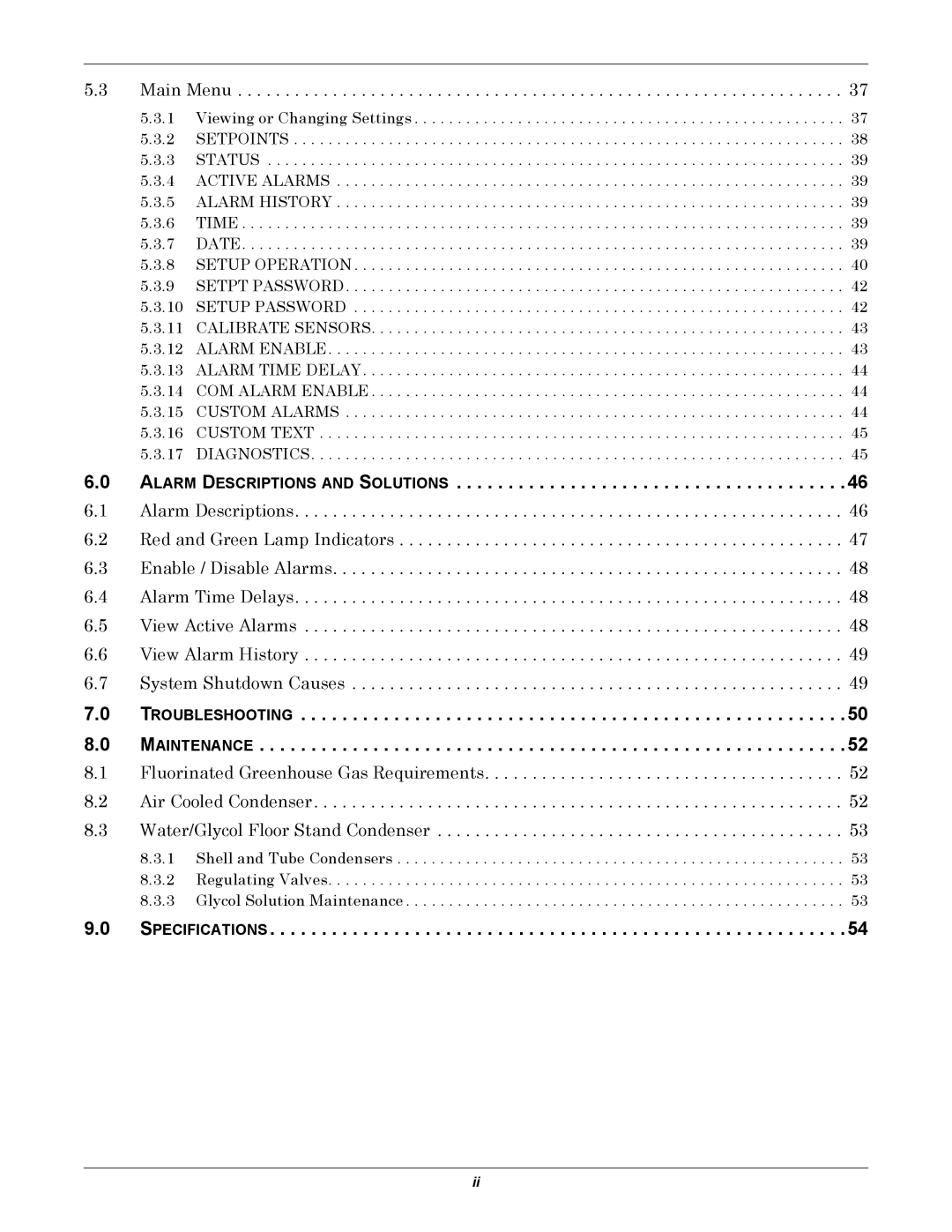 Liebert XDC user manual Alarm Descriptions and Solutions, Specifications 