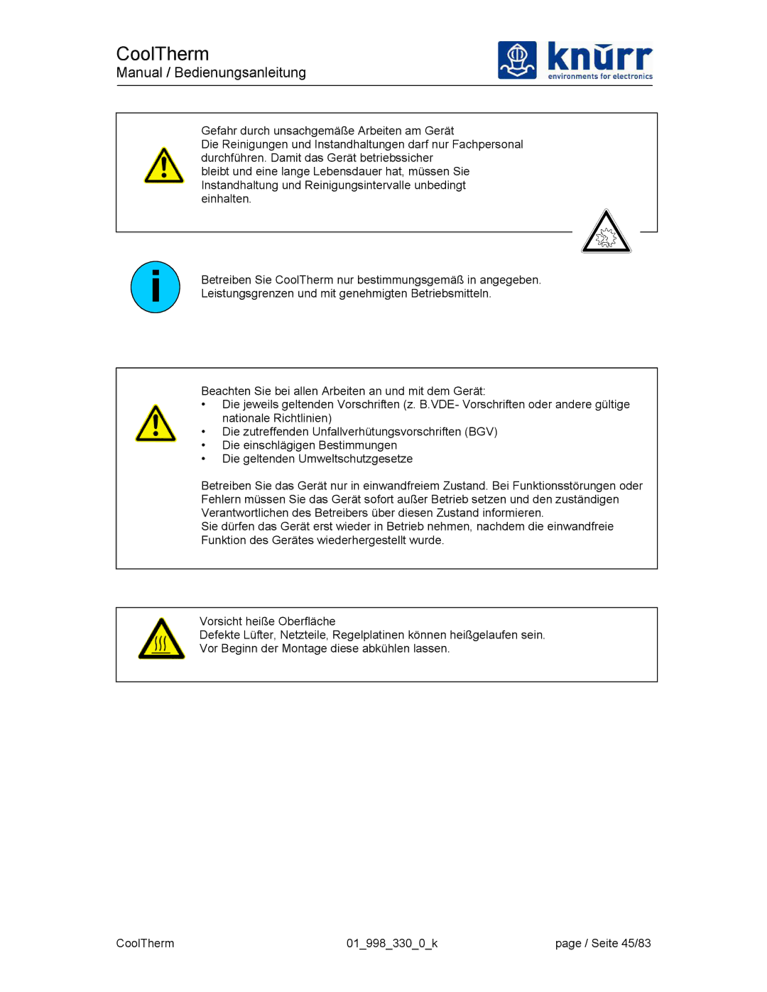 Liebert XDK-W user manual Seite 45/83 