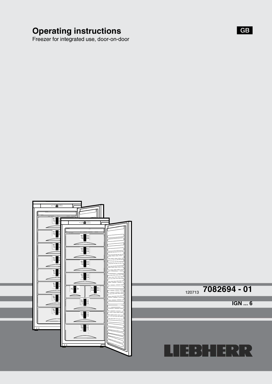 Liebherr 120713 7082694 - 01 manual Operating instructions 