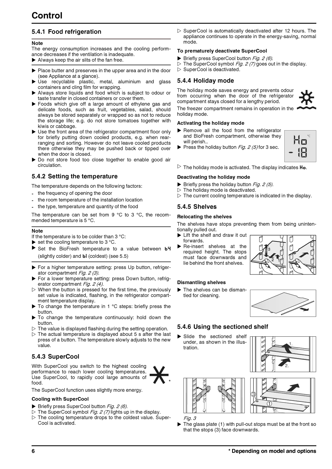 Liebherr 131113 7085462 - 01 operating instructions Control 