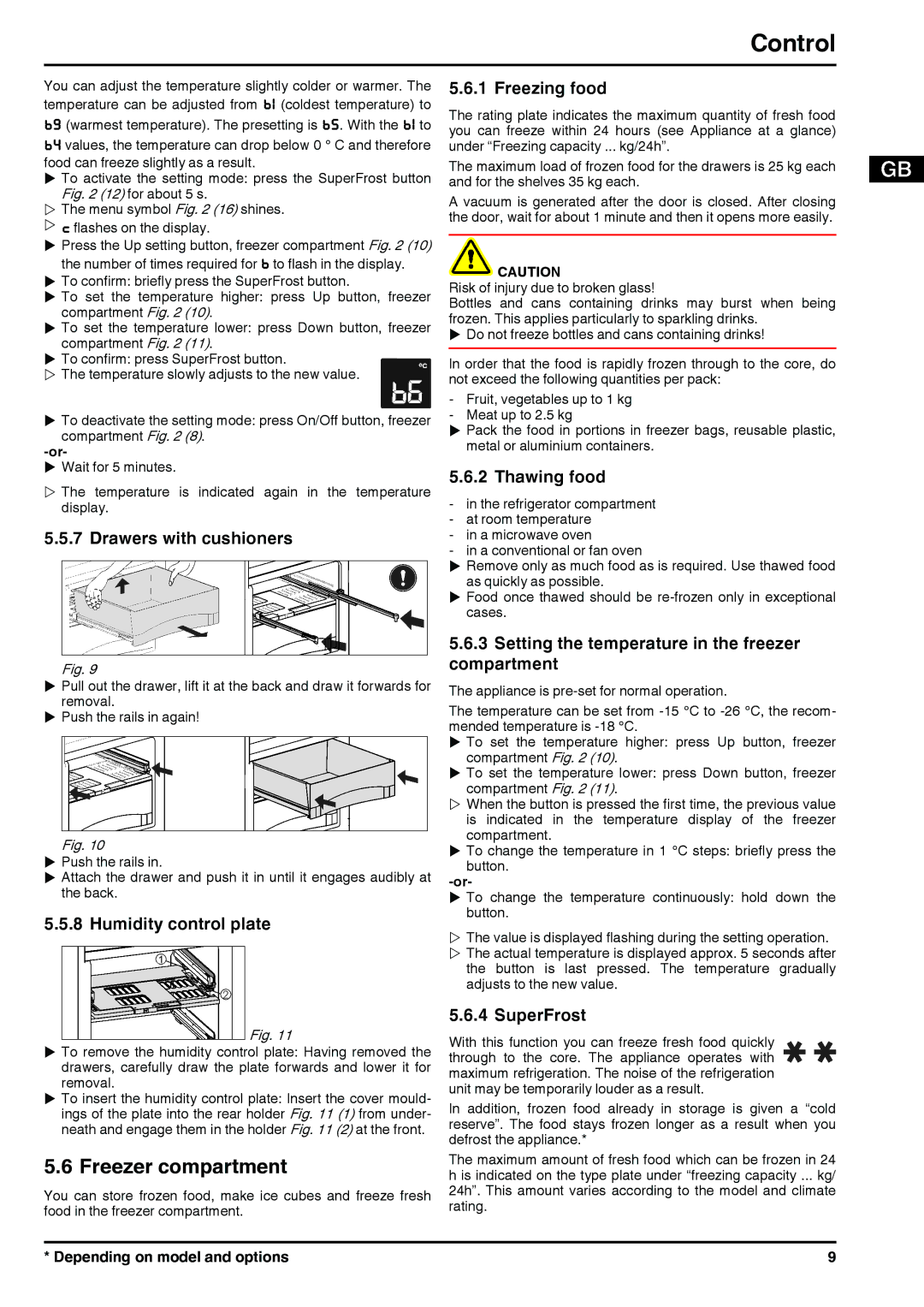 Liebherr 131113 7085462 - 01 operating instructions Freezer compartment 