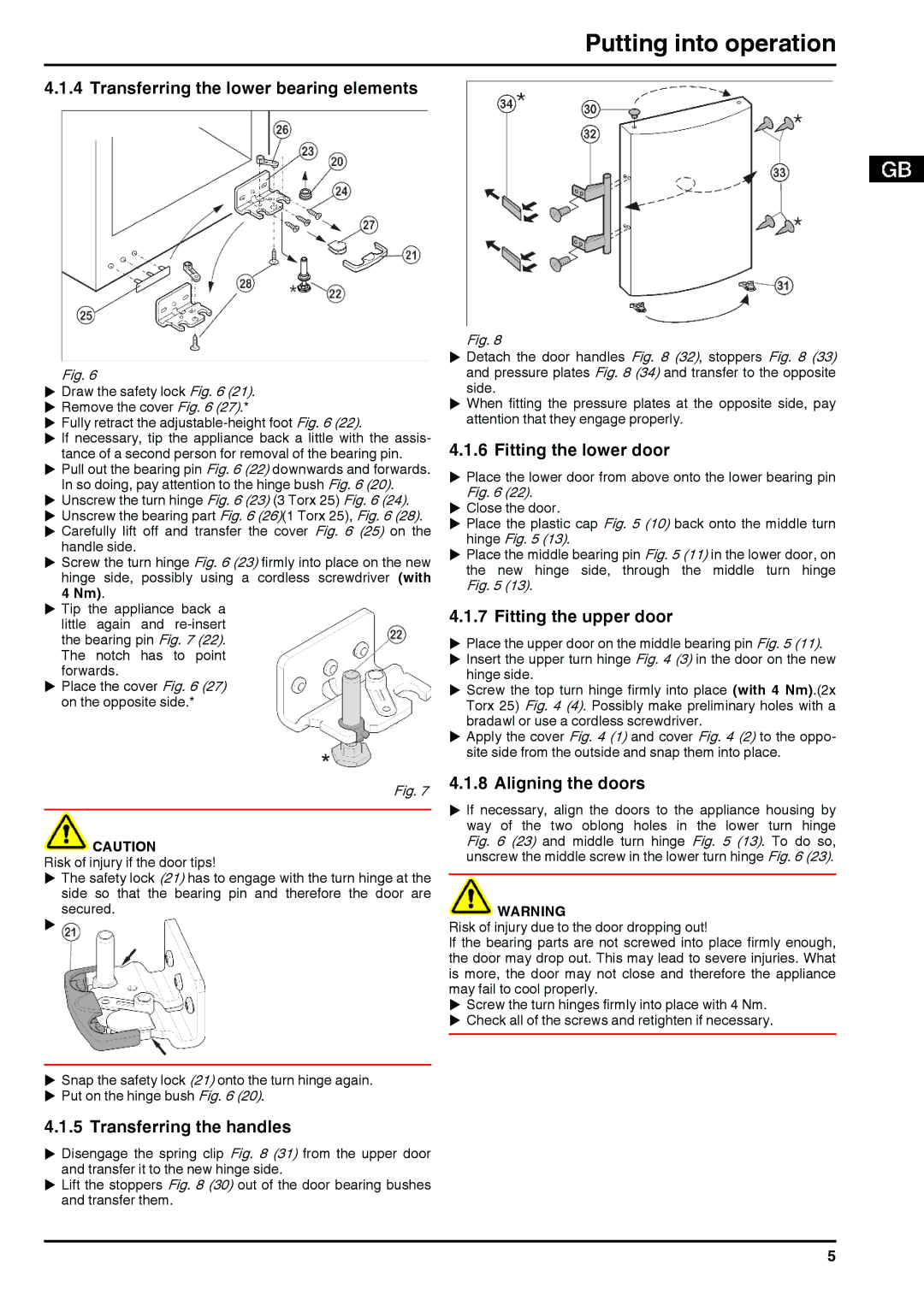 Liebherr 290910 7084364 - 03 operating instructions Putting into operation 