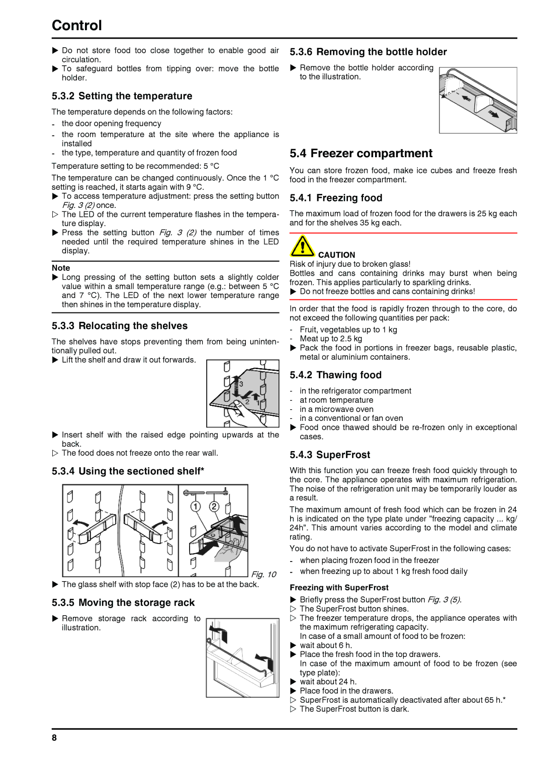 Liebherr 290910 7084364 - 03 operating instructions Freezer compartment 