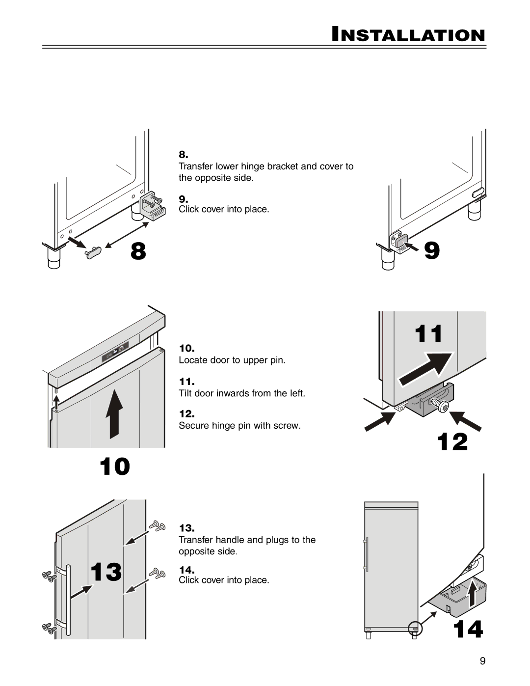 Liebherr 7082 213-00 manual Installation 