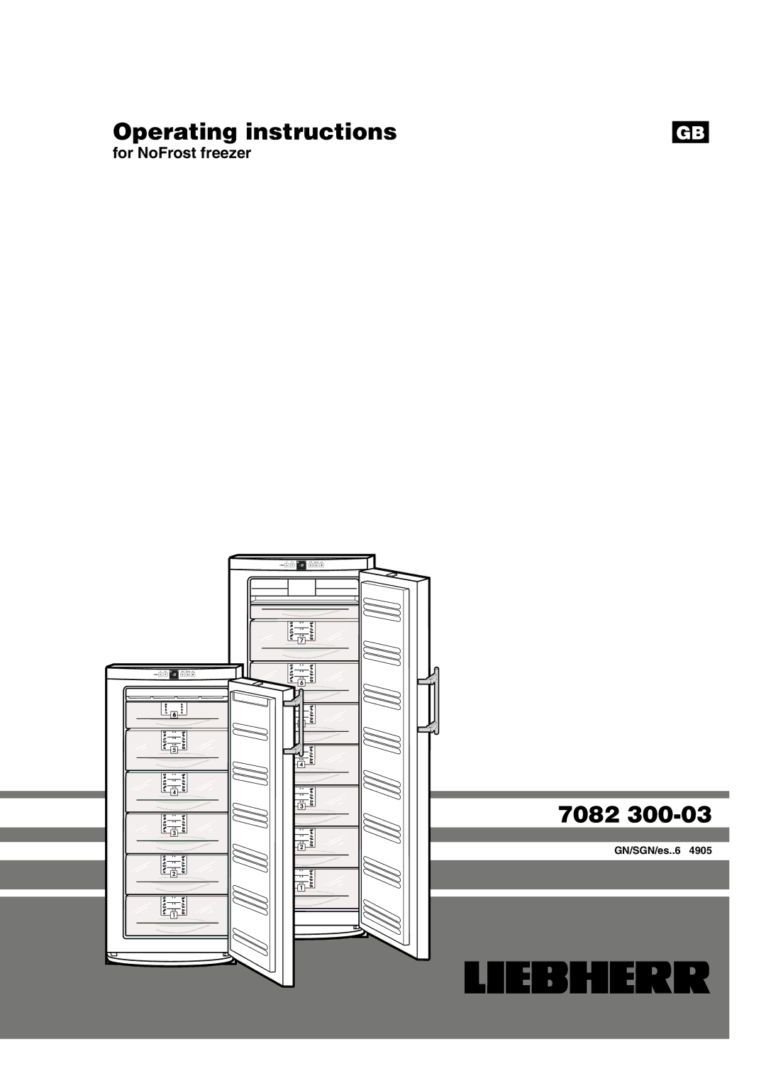 Liebherr 7082 300-03 manual Operating instructions 