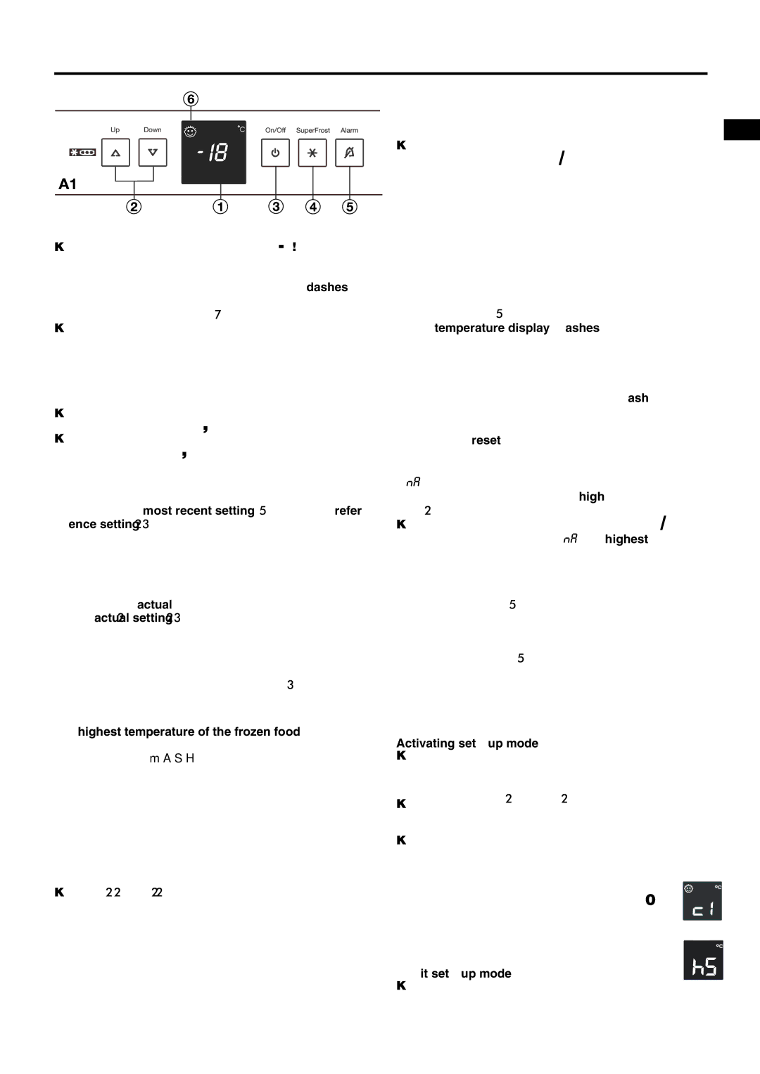 Liebherr 7082 300-03 manual Operation and control elements 