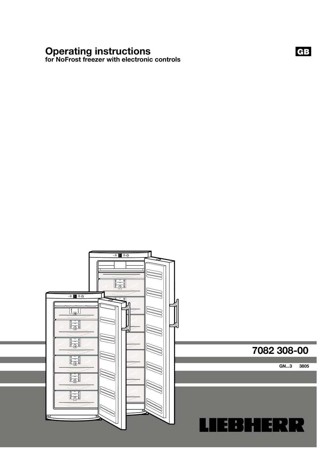 Liebherr 7082 308-00 manual Operating instructions 