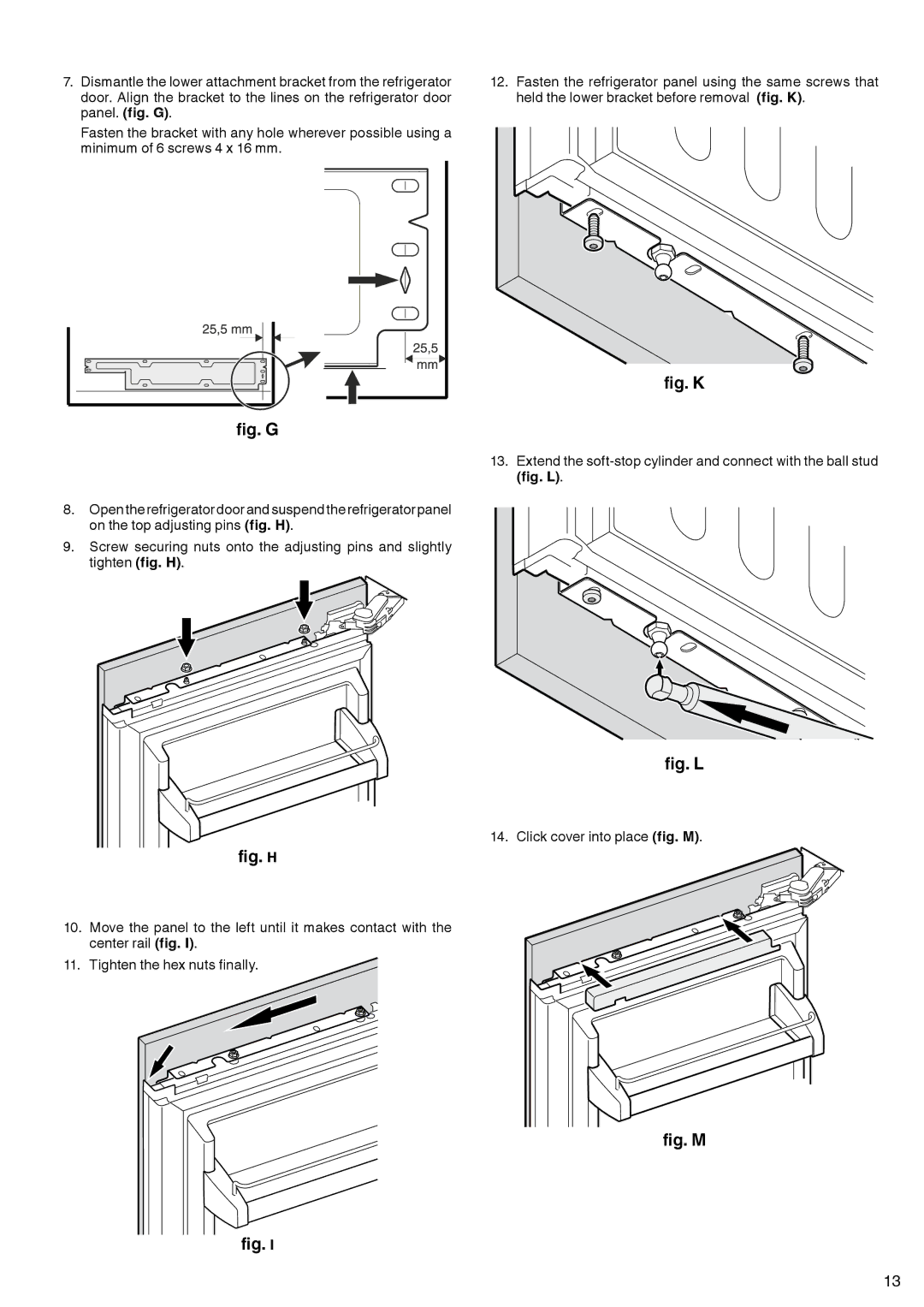 Liebherr 7083-103-00 installation instructions Fig. G 