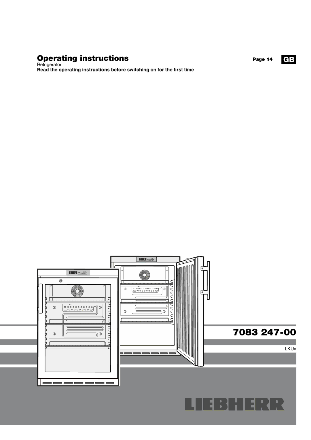 Liebherr 7083 247-00 operating instructions LKUv 