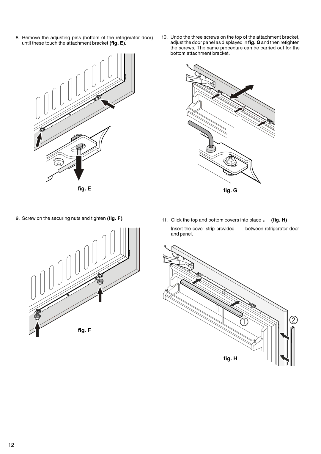 Liebherr 7083 461-00 manual Fig. E 