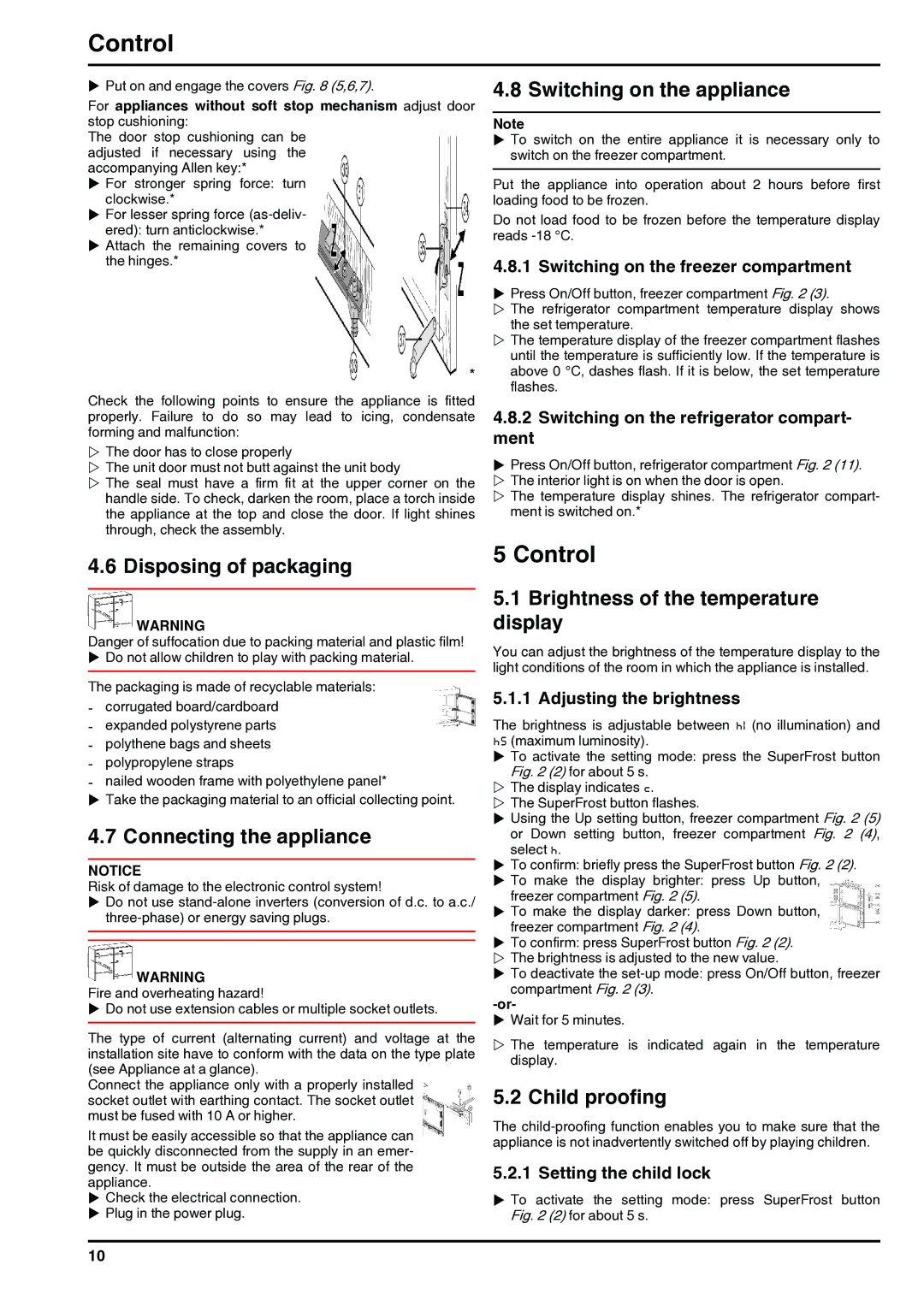 Liebherr 7084284-03 installation instructions Control 