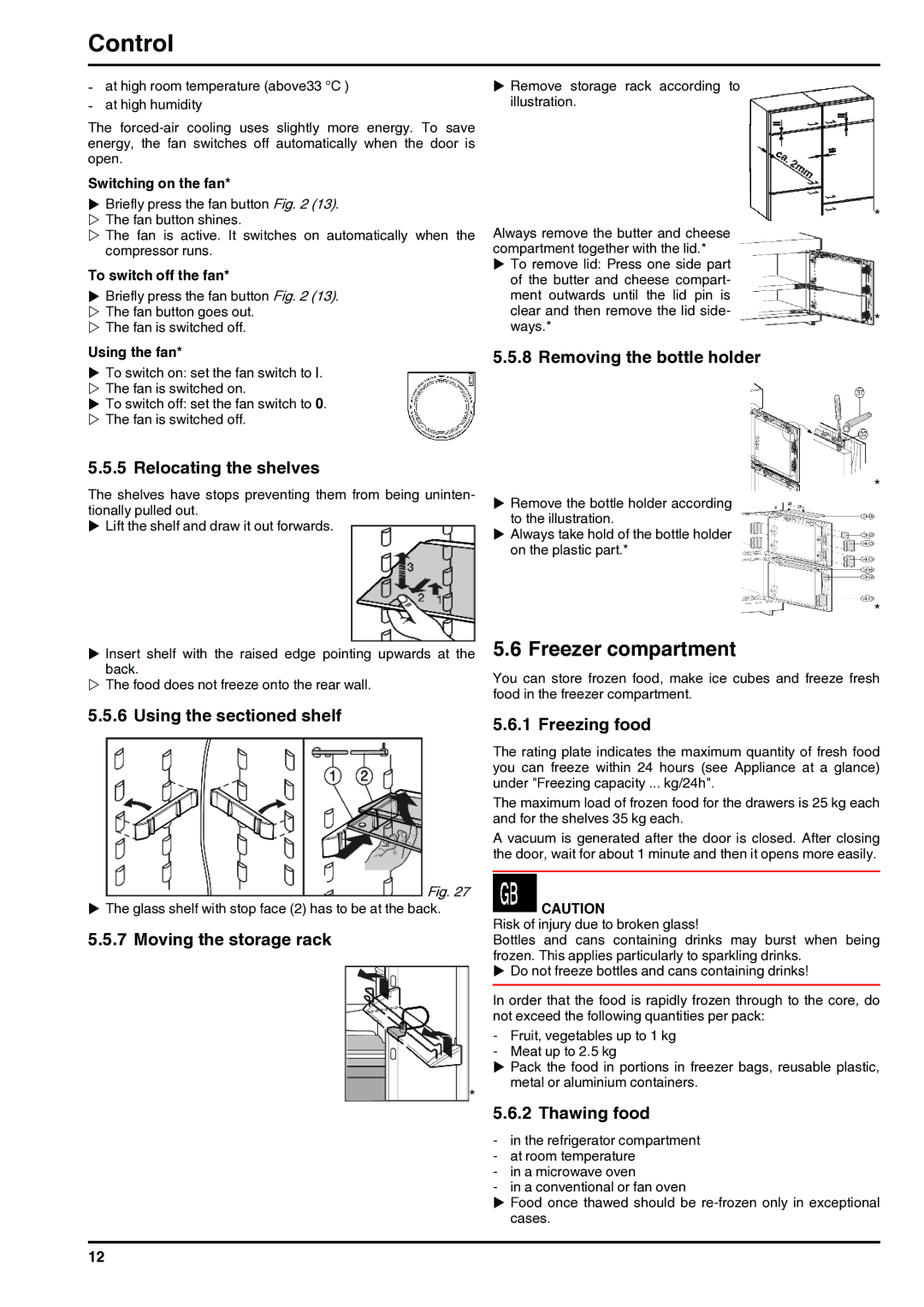 Liebherr 7084284-03 installation instructions Freezer compartment 