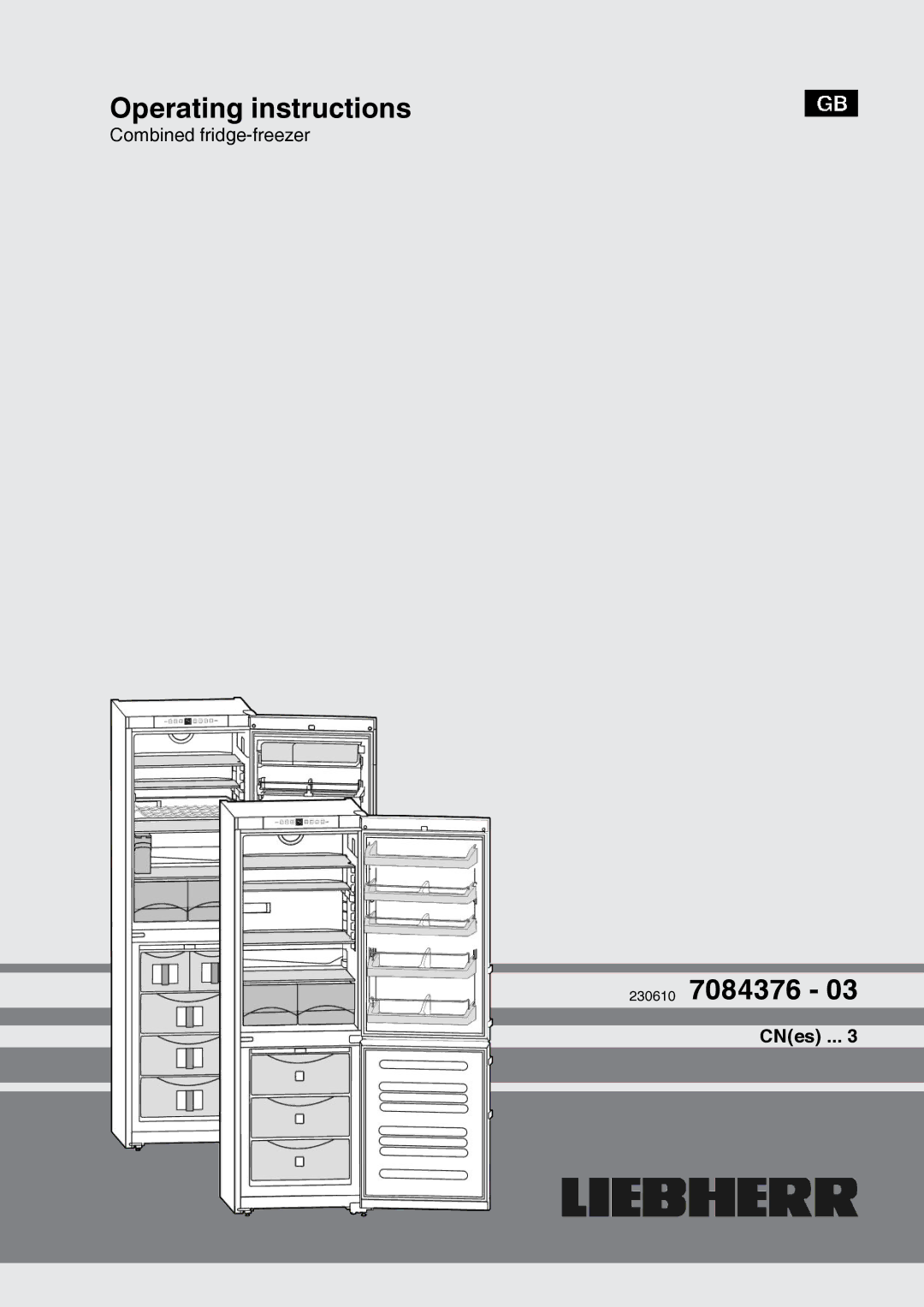 Liebherr 7084376 - 03 operating instructions Operating instructions 