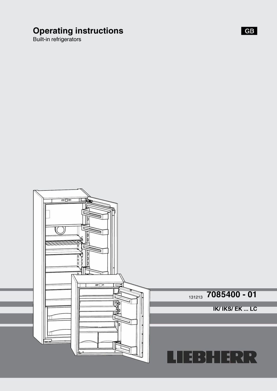 Liebherr 7085400-01 operating instructions Operating instructions 