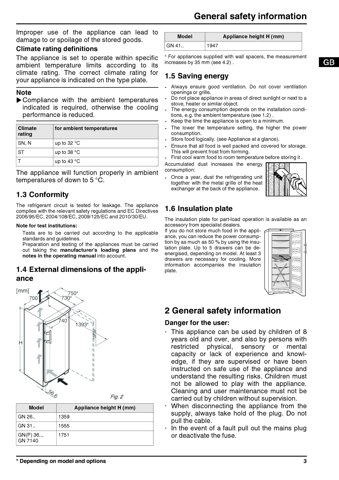 Liebherr 7085592-01 manual General safety information 