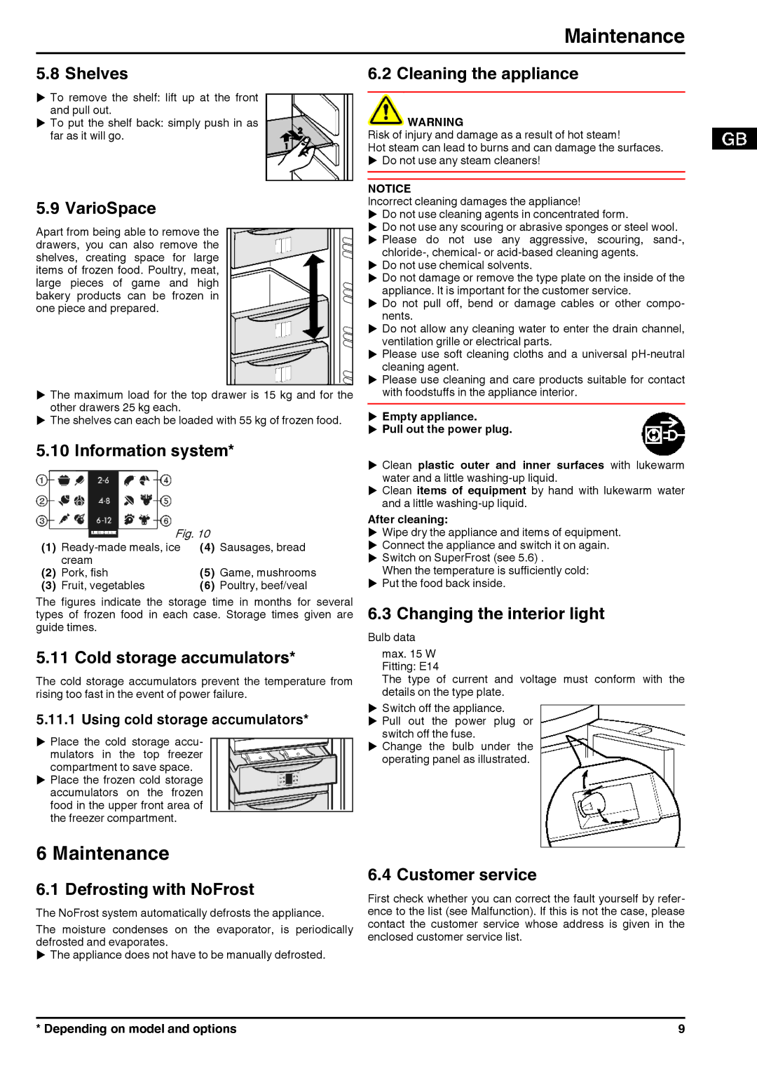 Liebherr 7085592-01 manual Maintenance 