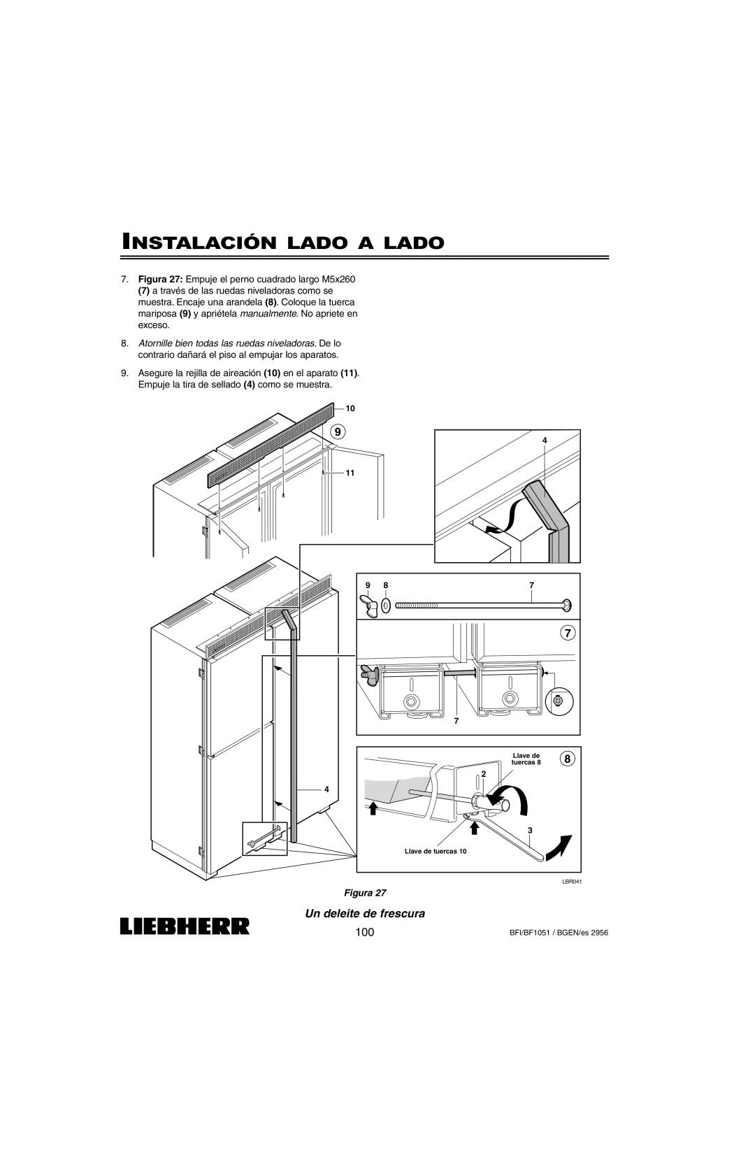 Liebherr BFI1051, BF1051 installation instructions 100 