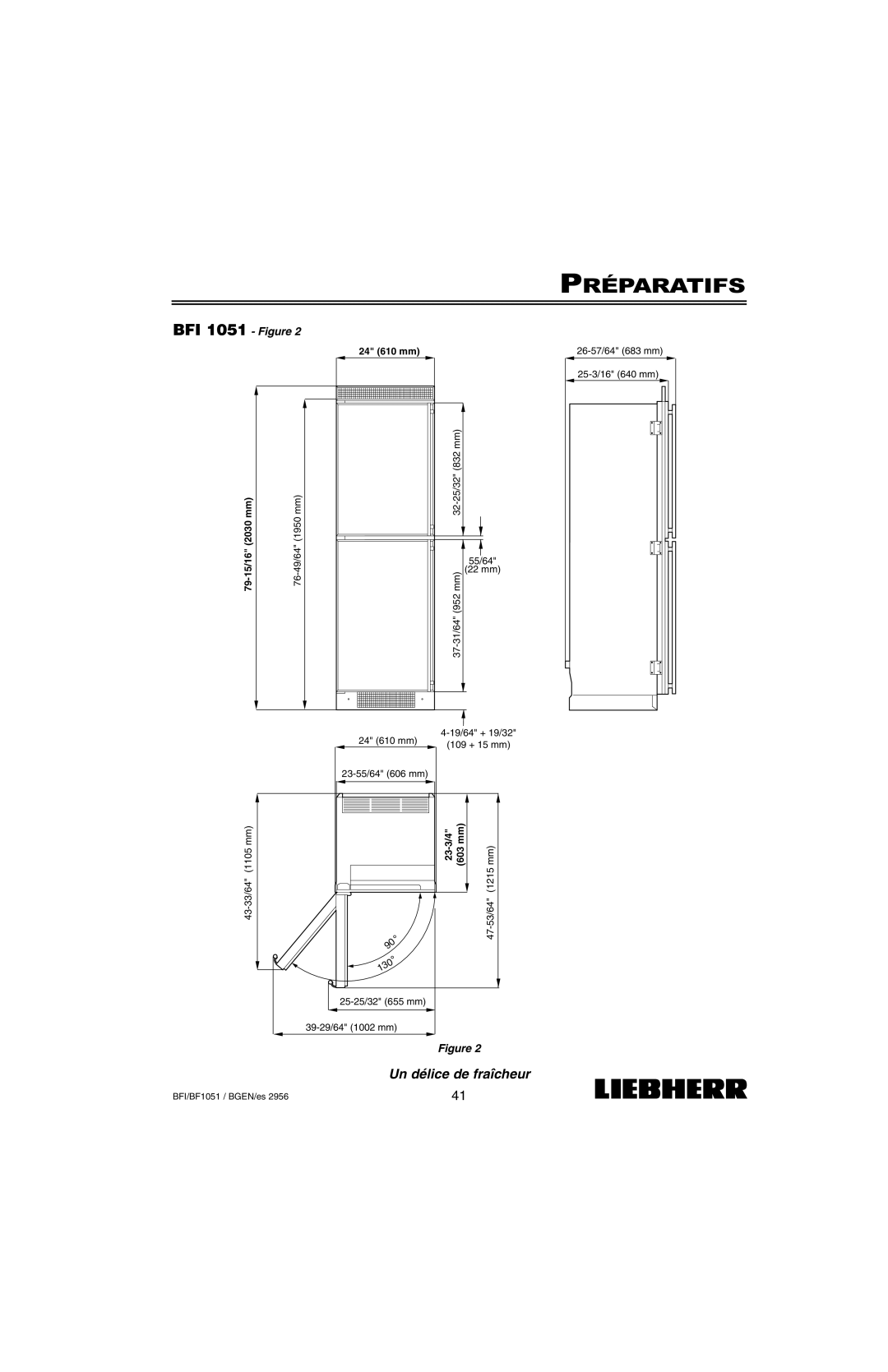 Liebherr BF1051, BFI1051 installation instructions BFI 1051 Figure 