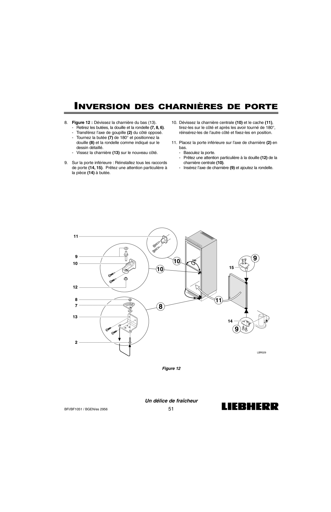 Liebherr BF1051, BFI1051 installation instructions LBR029 