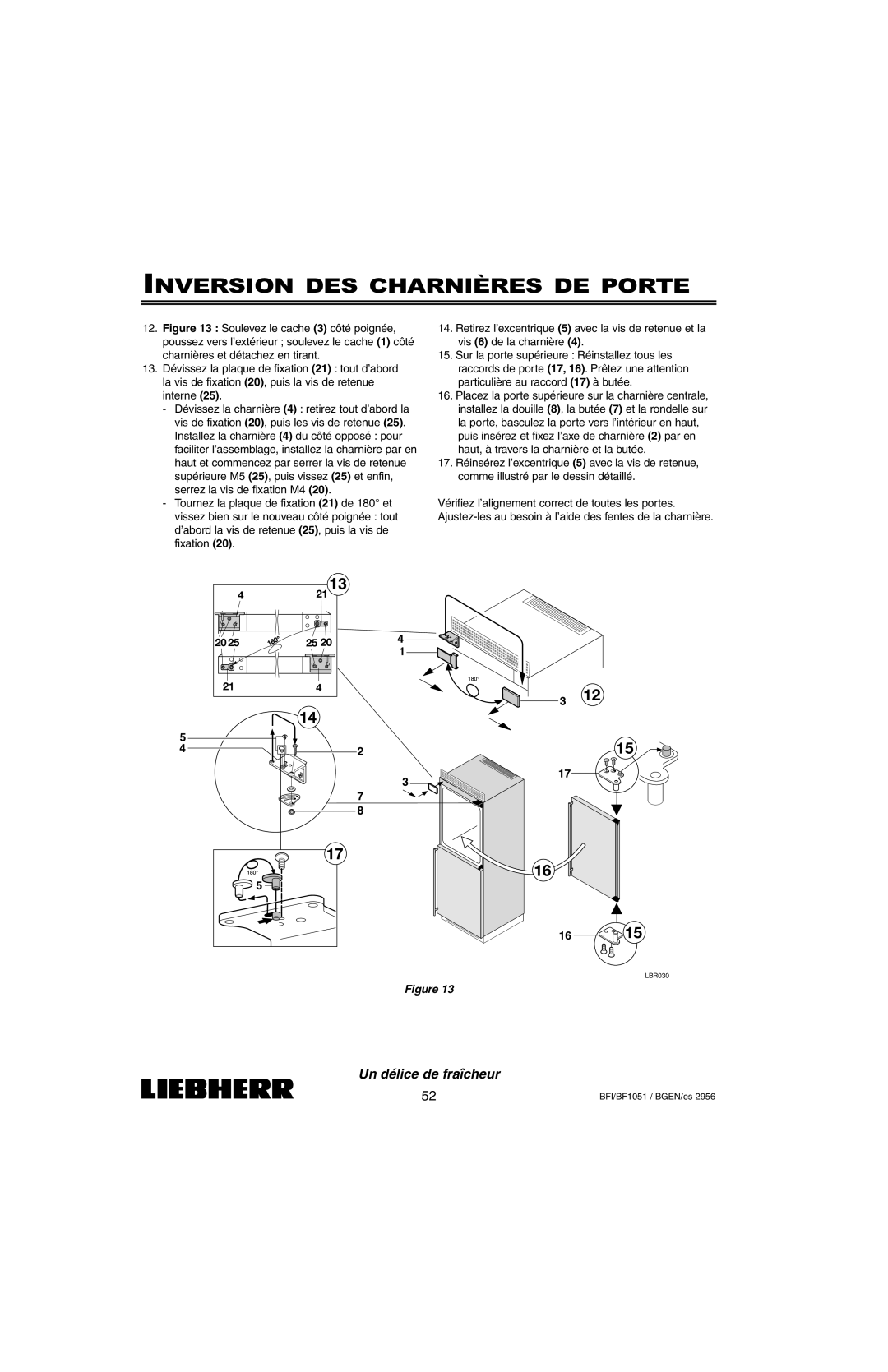 Liebherr BFI1051, BF1051 installation instructions LBR030 