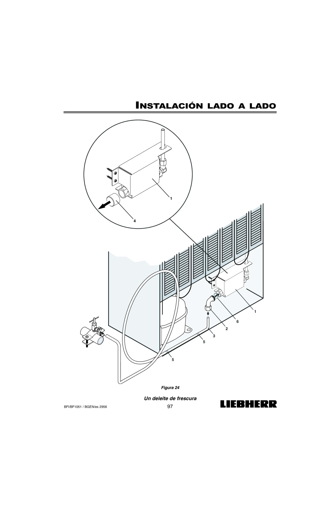 Liebherr BF1051, BFI1051 installation instructions Instalación Lado a Lado 