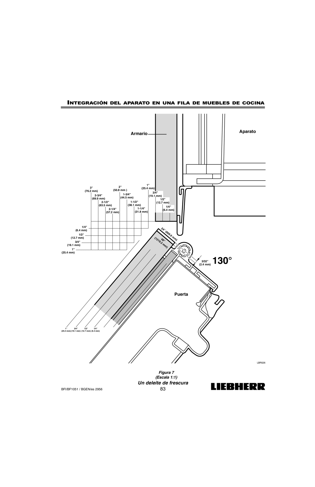 Liebherr BF1051, BFI1051 installation instructions Un deleite de frescura, C Armario, PuertaD, A Aparato, Figura Escala 1:1 