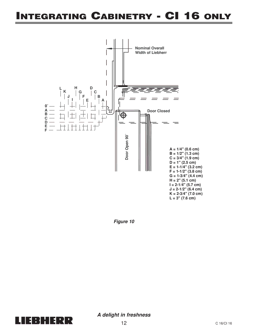 Liebherr 7080 359-02, C 16, CI 16 installation instructions C D E F 