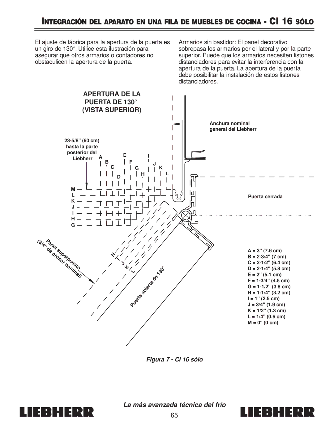 Liebherr CI 16, C 16, 7080 359-02 installation instructions Nominal 